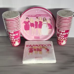 Bridesmaids Movie Party Pack Disposable Papergoods Plates, Cups And Napkins